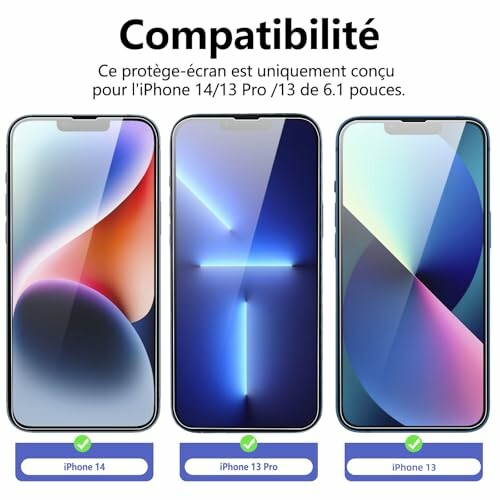 NEW'C Verre Trempé pour iPhone 14/13/13 Pro